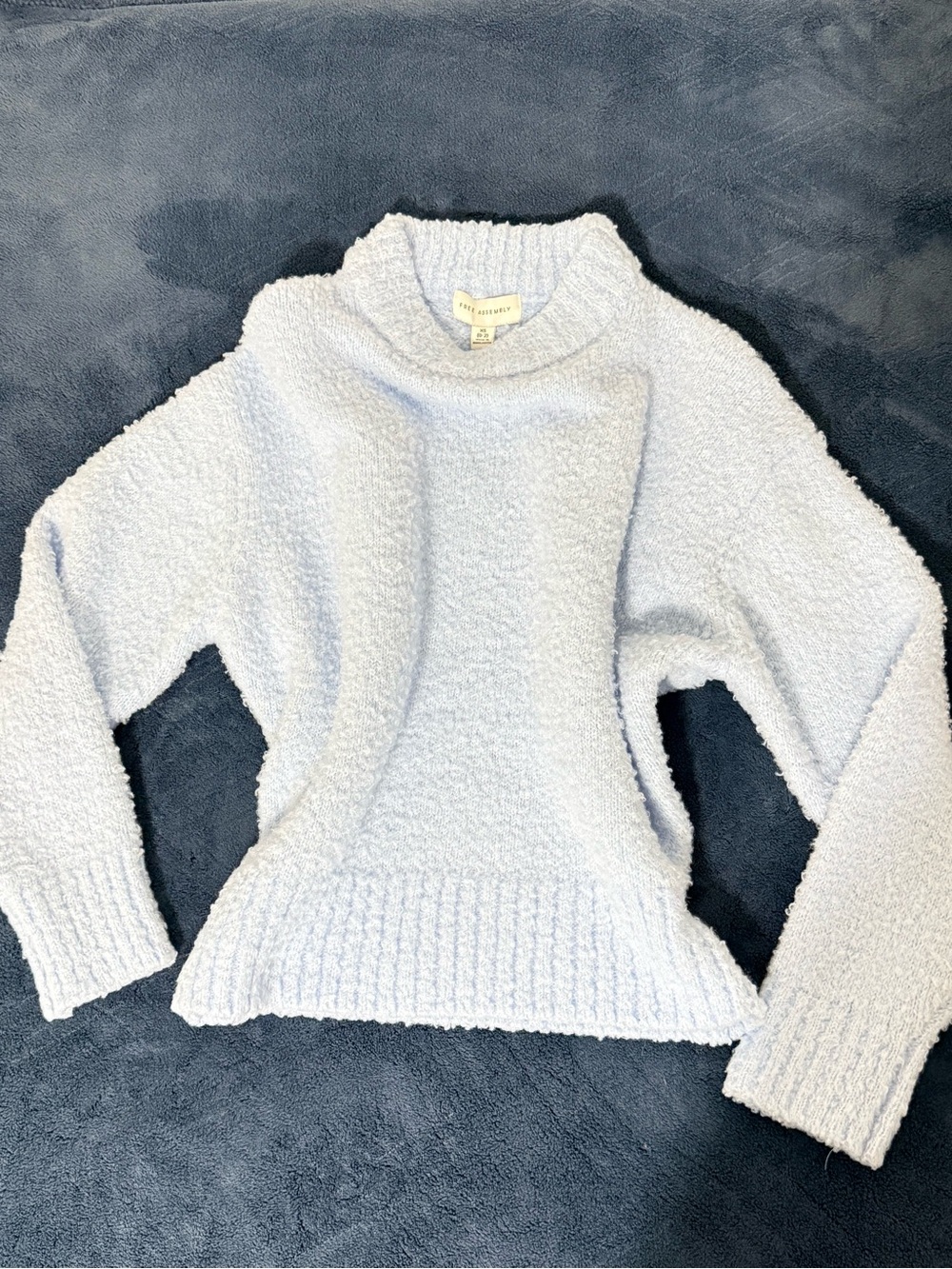 Cozy Turtleneck Pullover Sweater in Light Blue